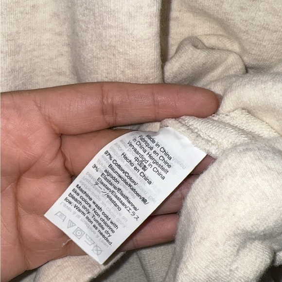 Madewell Cream Sweatshirt with Striped Sleeves - Picture 4 of 4